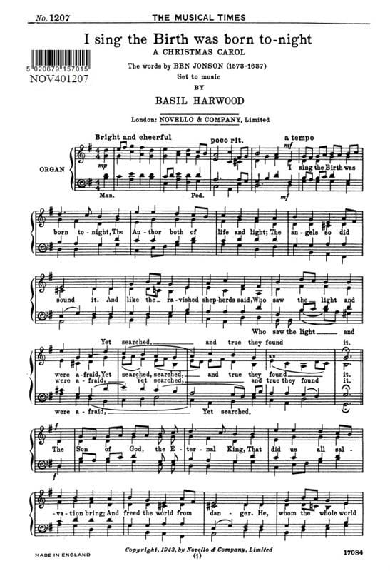 I Sing The Birth Was Born To-Night